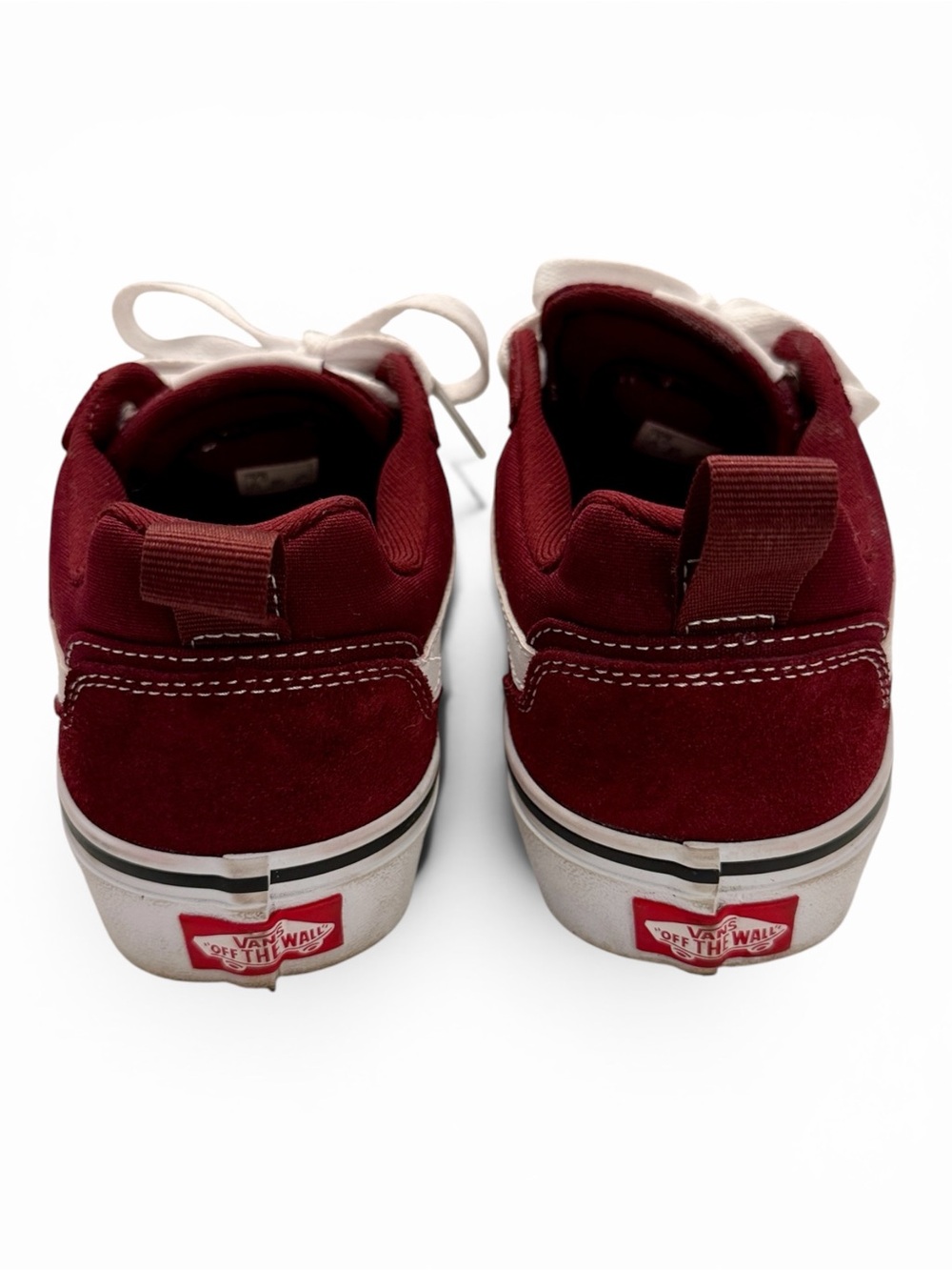 Vans Burgundy and White Skate Sneakers - Picture 3 of 4